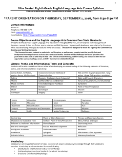 PARENT ORIENTATION ON THURSDAY