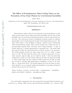 The Effect of Protoplanetary Disk Cooling Times on the Formation of