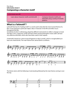 Information sheet 3. Composing a character motif