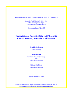 Computational Analysis of the U.S FTAs with Central America