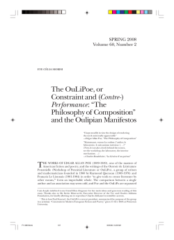 The OuLiPoe, or Constraint and (Contre