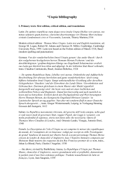 *Utopia bibliography