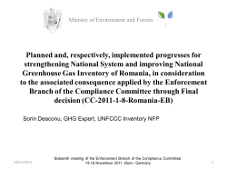 Planned and, respectively, implemented progresses for