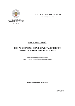 the purchasing power parity: evidence from the great