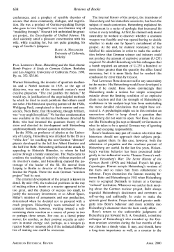 Paul Lawrence Rose. Heisenberg and the Nazi Atomic Bomb