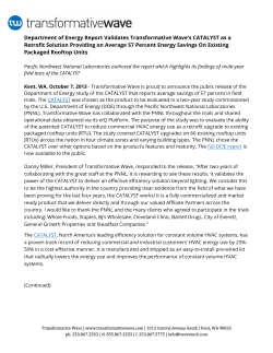 Department of Energy Report Validates Transformative Wave`s