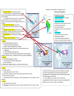 Millhouse-4 I. China A. Centralized government i. Disarmed local