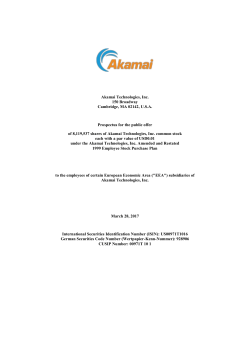 Akamai Technologies, Inc. 150 Broadway Cambridge, MA 02142