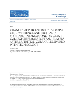 changes of percent body fat, waist circumference and