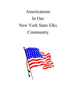 Americanism In Our New York State Elks Community