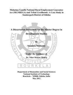 A Dissertation Submitted for the Master Degree in