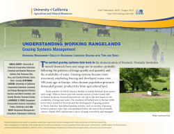 Understanding Working Rangelands: Grazing Systems Management