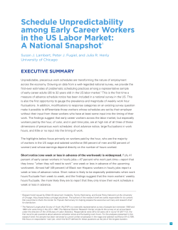 Schedule Unpredictability among Early Career