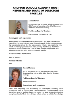Members of the Trust and Board of Directors Profiles