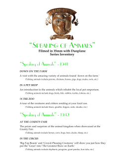 speaking of animals - Shields Pictures Inc.
