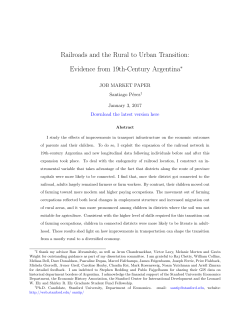 Railroads and the Rural to Urban Transition