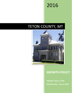 2016 - Teton County Montana