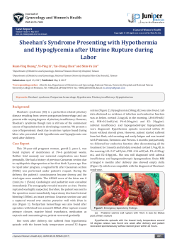Sheehan`s Syndrome Presenting with Hypothermia and