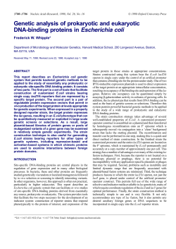 Genetic analysis of prokaryotic and eukaryotic DNA