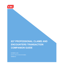 837 professional claims and encounters transaction