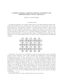 5-VERTEX MODELS, GELFAND-TSETLIN