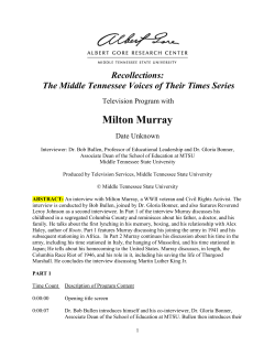 Murray Log - Middle Tennessee State University