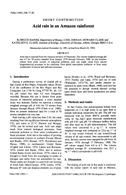 Acid rain in an Amazon rainforest - Co