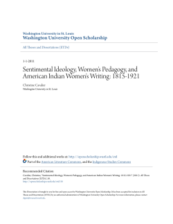 Sentimental Ideology, Women`s Pedagogy, and American Indian