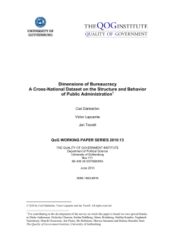 Dimensions of Bureaucracy A Cross
