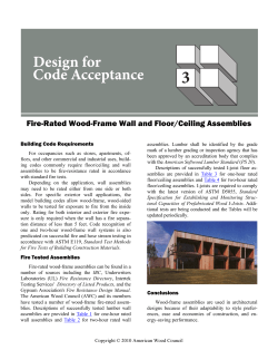Fire-Rated Wood-Frame Wall and Floor/Ceiling Assemblies