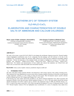ISOTHERM 28°C OF TERNARY SYSTEM H2O-NH4Cl