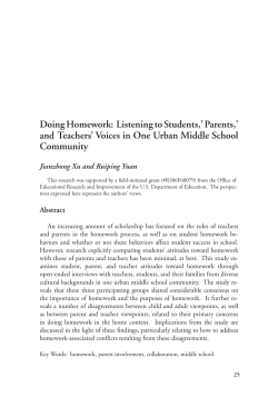 Doing Homework: Listening to Students