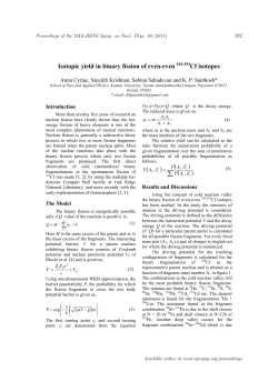 Isotopic yield in binary fission of even