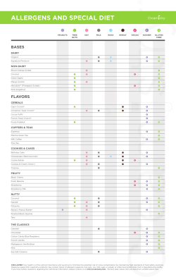 allergens and special diet