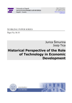 Historical Perspective of the Role of Technology in Economic
