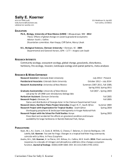 Sally E. Koerner - Sally Koerner