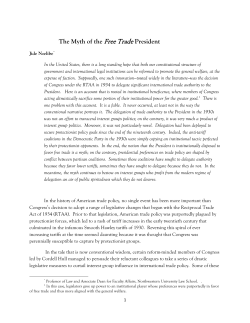The Myth of the Free Trade President