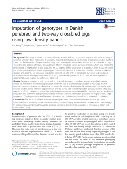 Imputation of genotypes in Danish purebred and