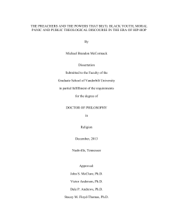 THE PREACHERS AND THE POWERS THAT BE(T): BLACK