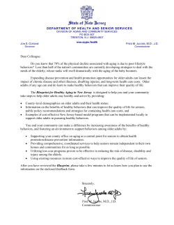 Blueprint for Healthy Aging in New Jersey