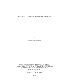 EFFECTS OF LONGSHORE CURRENTS ON RIP CURRENTS By