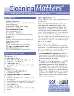 Cleaning Products 101 - The American Cleaning Institute