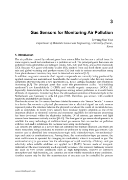 Gas Sensors for Monitoring Air Pollution