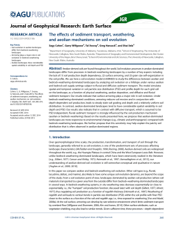 The effects of sediment transport, weathering, and aeolian