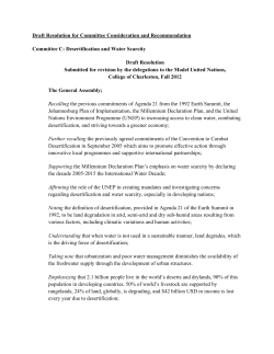 Committee C Resolution Desertification