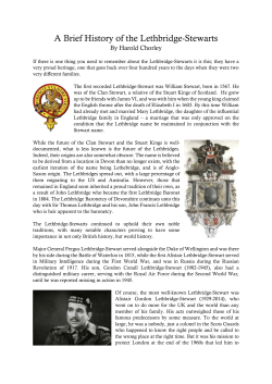 A Brief History of the Lethbridge