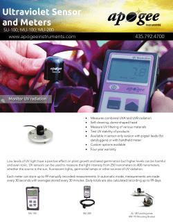 UV meter specifications - Scott Technical Instruments