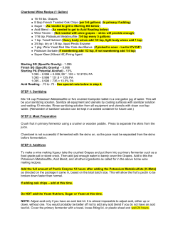 Chardonel Wine Recipe