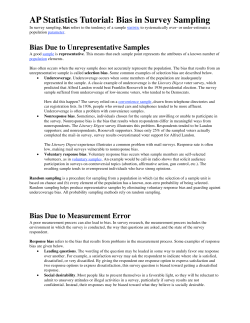 AP Statistics Tutorial: Bias in Survey Sampling