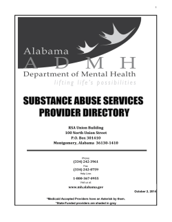 ADMH Substance Abuse Provider Directory